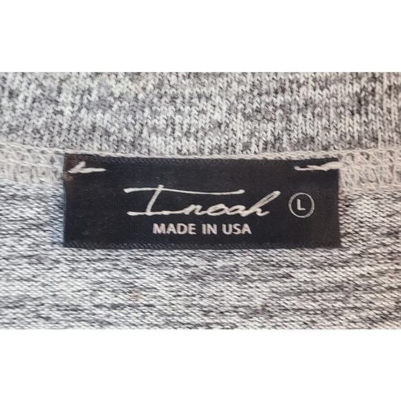 Inoah “Clifford” Graphic A-Line V-Neck Top L Red Dog Print 3/4 Sleeve USA Made - Picture 5 of 8